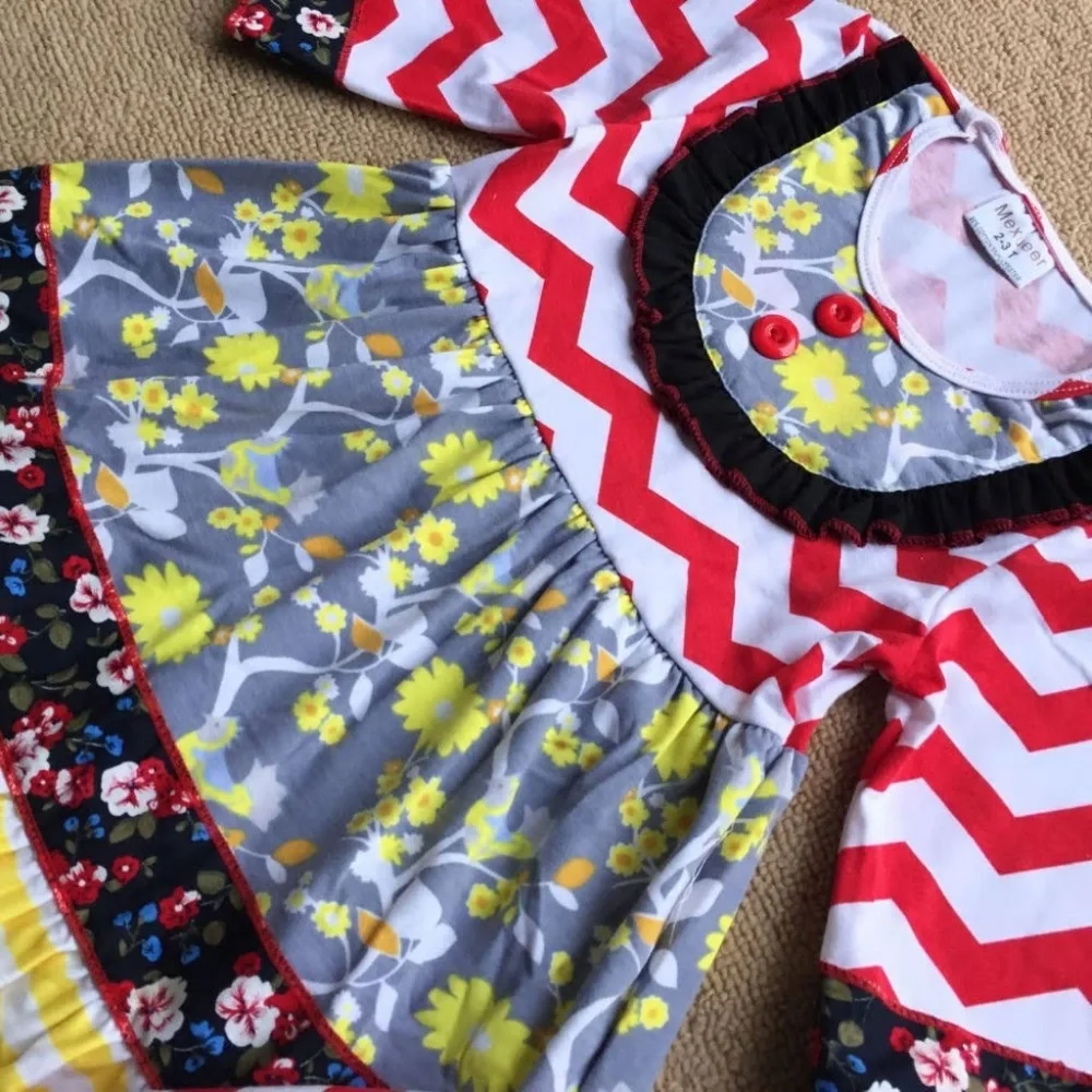 Boutique Chevron Floral Dress Leggings Outfit